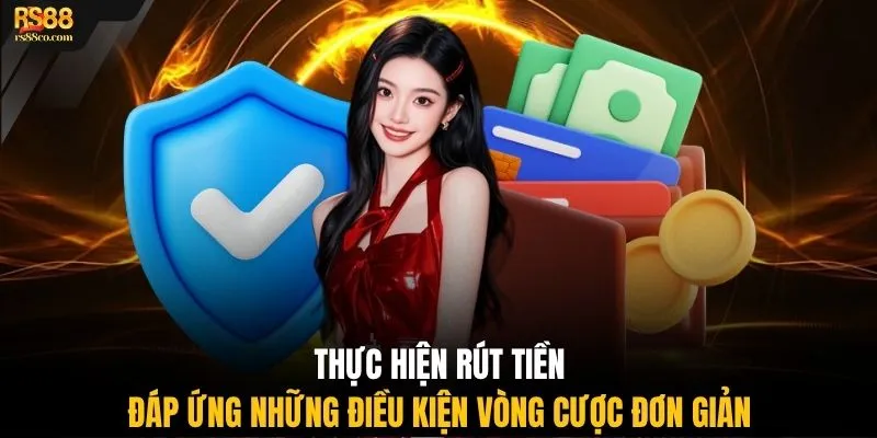 Thực hiện rút tiền đáp ứng những điều kiện vòng cược đơn giản