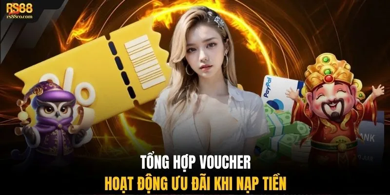 Tổng hợp voucher hoạt động ưu đãi khi nạp tiền